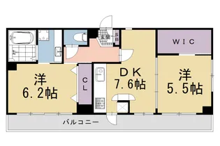 De’lead御池【5階】の間取り