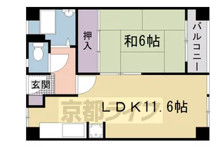 クラウンコーポ【1002号室】の間取り