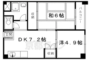クラウンコーポ【910号室】の間取り