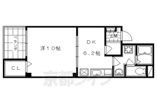 ブルック御池【1階】の間取り