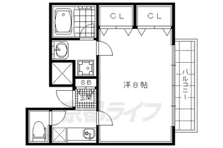 プラネシア星の子御所西【201号室】の間取り
