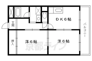 京都府京都市下京区堀川通綾小路下る綾堀川町【マンション】の間取り