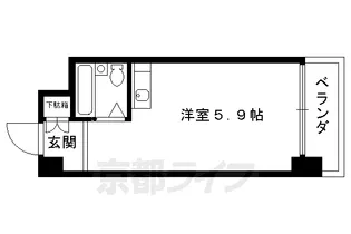 朝日プラザ高瀬川【402号室】の間取り