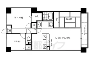 京都府京都市中京区室町通六角下ル鯉山町【マンション】の間取り