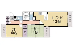 ローレルコート室町【6階】の間取り