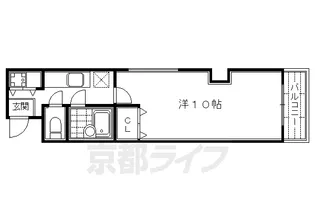 京都府京都市中京区姉小路通神泉苑通東入ル姉西町【マンション】の間取り
