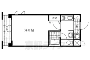 グランドパレス京都烏丸五条【5階】の間取り
