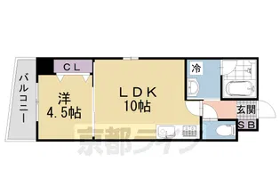 グラシアス城南宮【502号室】の間取り