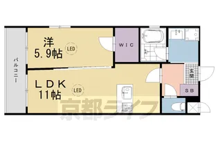 ベラジオ雅び京都洛央【4階】の間取り