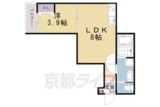 マナーズハウス京都八条口【306号室】の間取り