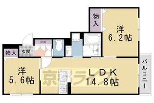 シャーメゾン ラ ボヌール ドゥ イワクラ【1階】の間取り