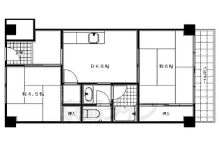 京都府京都市下京区屋形町【マンション】の間取り