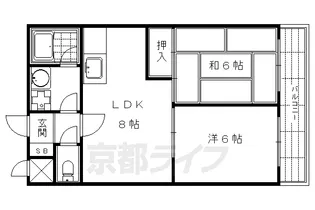 ライオンズマンション堀川【1107号室】の間取り