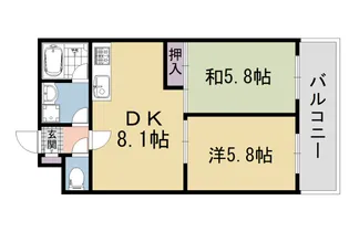 ライオンズマンション堀川【11階】の間取り