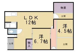 京都府京都市北区紫竹上梅ノ木町【一戸建】の間取り