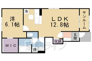 パインオークⅦ【102号室】の間取り