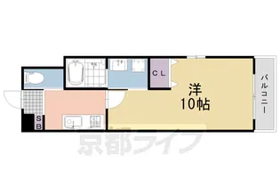 レジデンス東向日【2階】の間取り