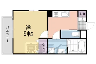 レジデンス東向日【1階】の間取り