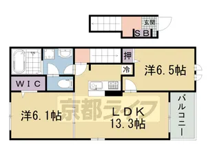 ローレル Ⅱ【201号室】の間取り
