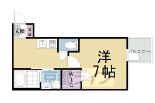 ウェルスクエア京都西陣WEST【3階】の間取り