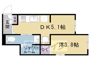 京都府京都市中京区壬生中川町【マンション】の間取り
