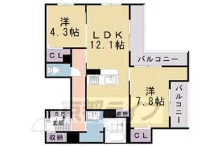 シャーメゾン エクセル【206号室】の間取り