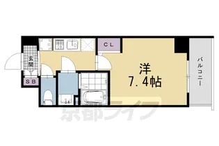 ソルテラス四条堀川【802号室】の間取り