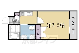 THE GARNET SUITE RESIDENCE 西院Ⅰ【3階】の間取り