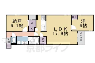 MAiSON dE BORO 御所南【4階】の間取り