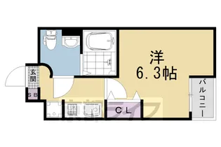 グランデコート西院三蔵【1階】の間取り