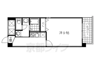 京都府京都市中京区押西洞院町【マンション】の間取り