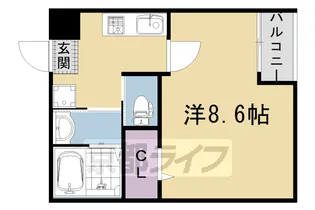 スプリングス壬生【4階】の間取り