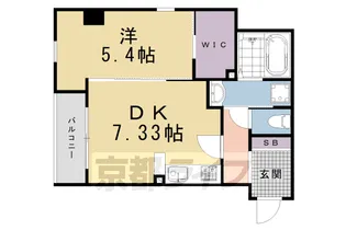 BROAD七条河原町RESIDENCE【3階】の間取り