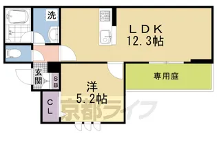 シャーメゾン 多藪【102号室】の間取り