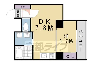 ウインズコート京都西陣【4階】の間取り