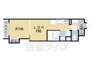 クローバー・レジデンス京都西大路【6階】の間取り