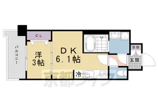 プレサンス THE KYOTO 新町通【10階】の間取り