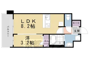 プレサンス THE KYOTO 新町通【9階】の間取り