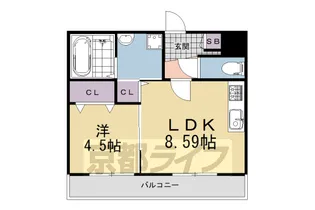 京都府城陽市寺田【アパート】の間取り