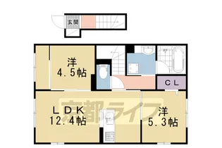CONTRAIL上賀茂【東202号室】の間取り