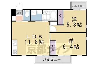 Northern Tide Legacy【205号室】の間取り