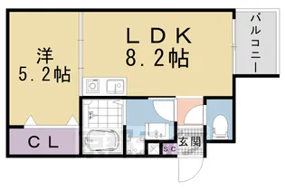 フェリーチェ深草【201号室】の間取り