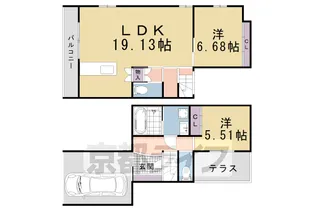コートハウス雲路【B号室】の間取り