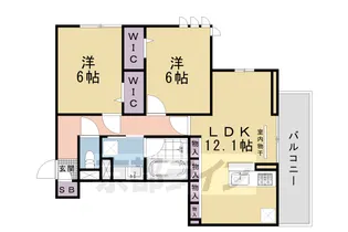 京都府京都市西京区桂上野西町【アパート】の間取り