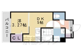 エクスフォート京都聚楽町【5階】の間取り