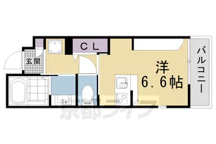 REVE de 京都鴨川【206号室】の間取り