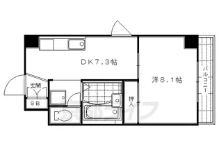 ウエスト【301号室】の間取り