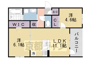 GRAMM佐野屋敷【1階】の間取り