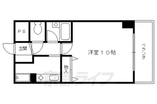 大晋メゾネ四条大宮【606号室】の間取り