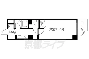 大晋メゾネ四条大宮【505号室】の間取り